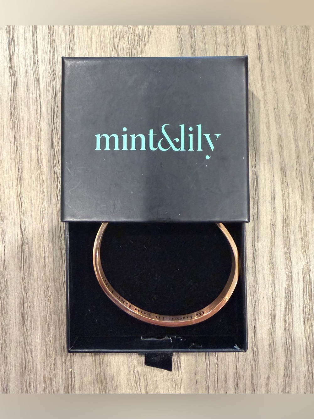 Black Jewelry Box with Mint Logo